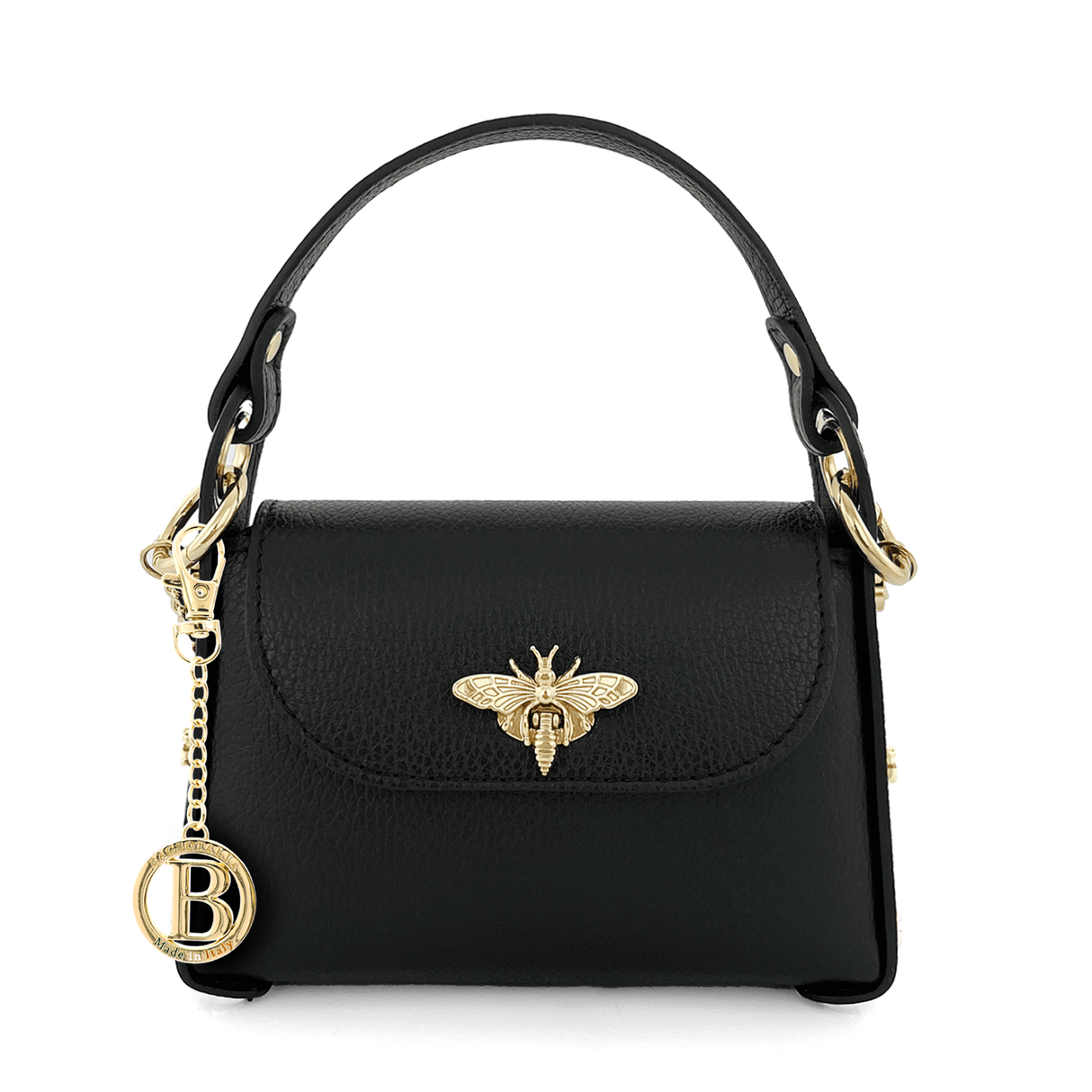 Geantă din piele naturală cu 2 mânere pentru damă Alena - negru