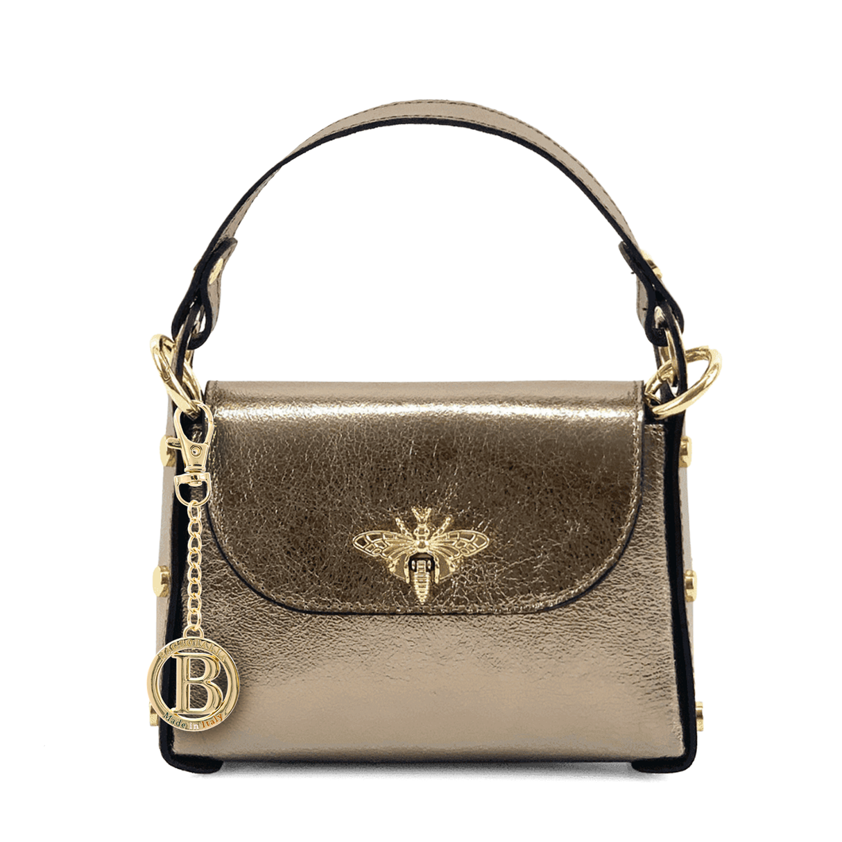 Geantă din piele naturală cu 2 mânere pentru damă Alena - maro