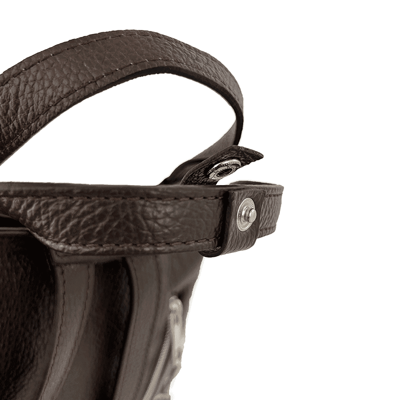 Rucsac din piele naturală Lara - maro închis