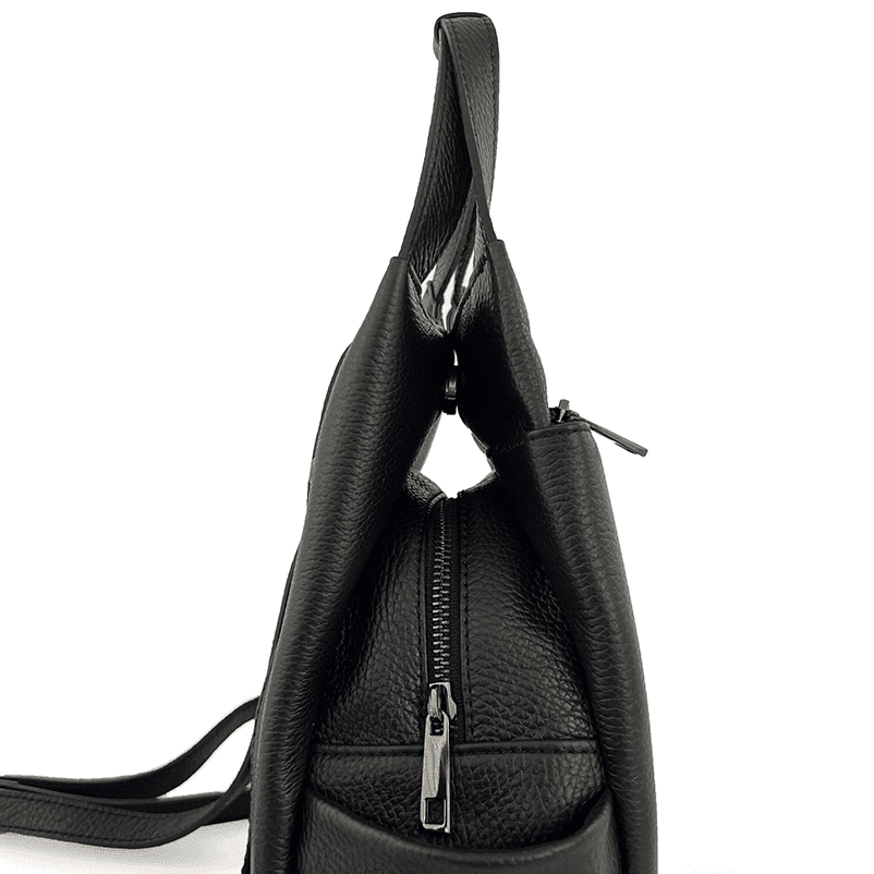 Rucsac din piele naturală Lara - negru