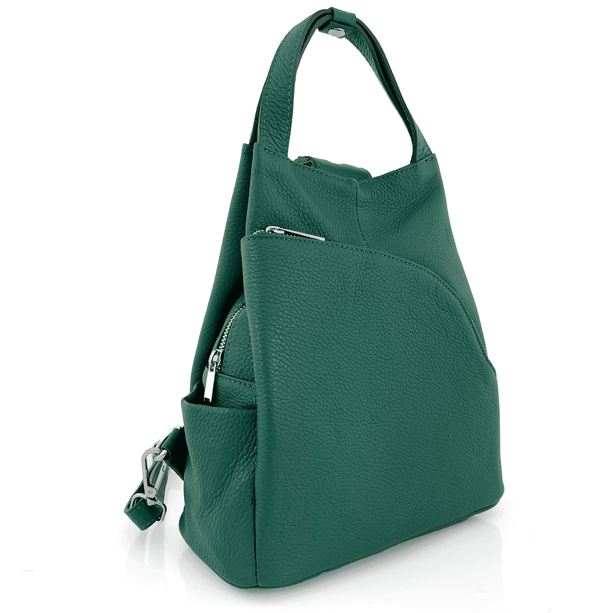 Rucsac din piele naturală Lara - verde