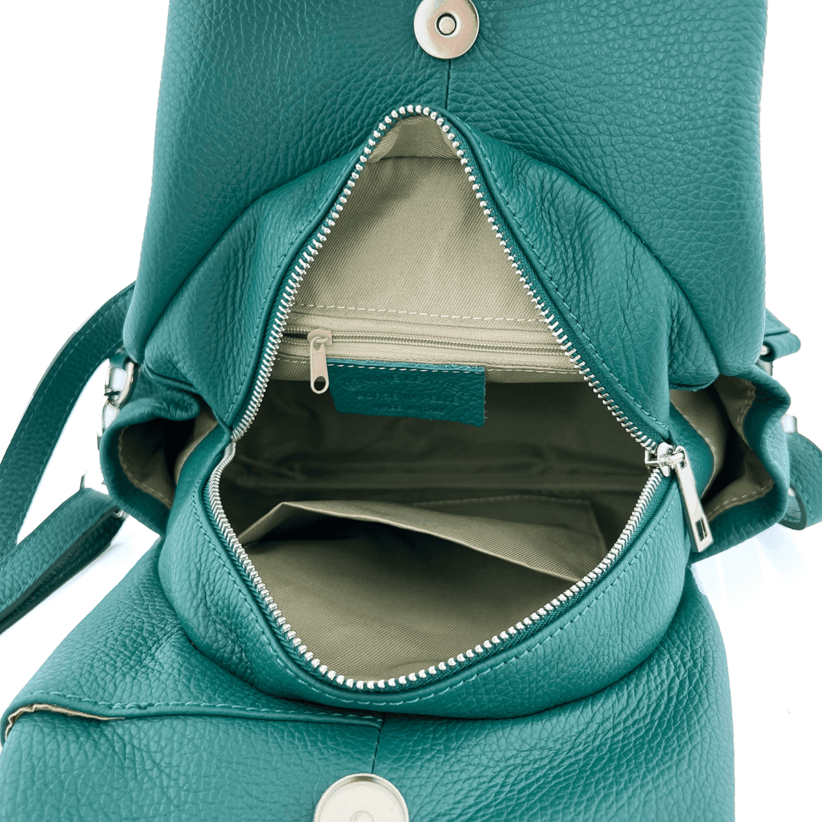 Rucsac din piele naturală Lara - verde