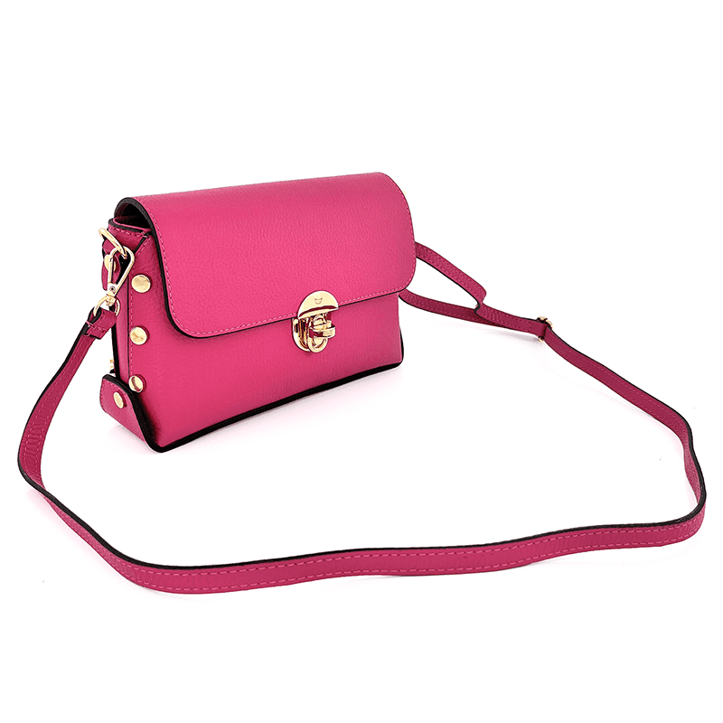 Geantă din piele naturală pentru damă Antoanella - fucsie