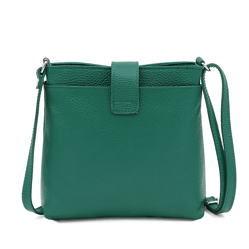 Geantă peste umăr din piele naturală Andria - verde