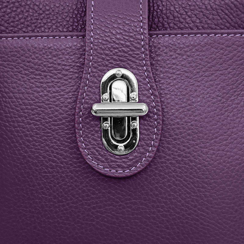 Geantă peste umăr din piele naturală Andria - mov