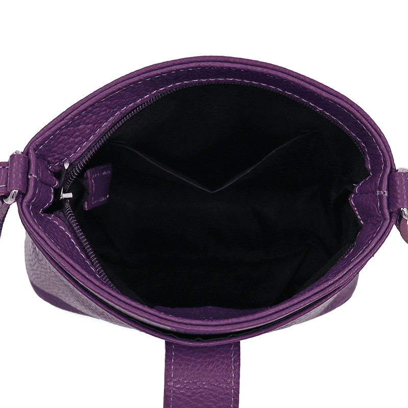 Geantă peste umăr din piele naturală Andria - mov