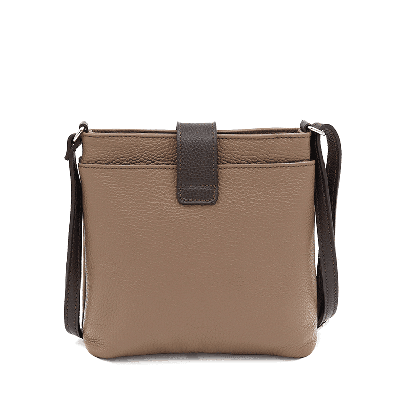 Geantă peste umăr din piele naturală Andria - maro