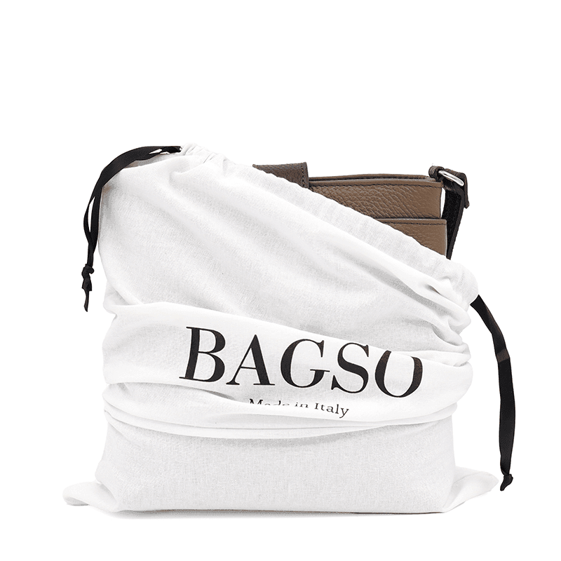 Geantă peste umăr din piele naturală Andria - maro