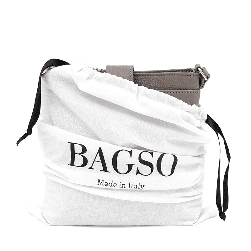 Geantă peste umăr din piele naturală Andria - gri