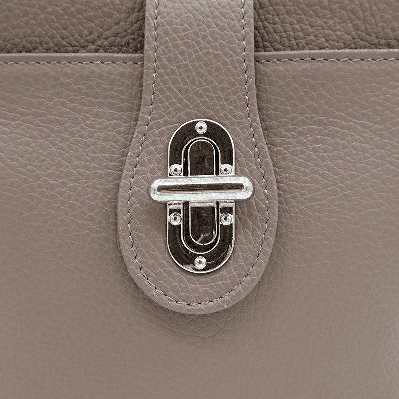 Geantă peste umăr din piele naturală Andria - gri