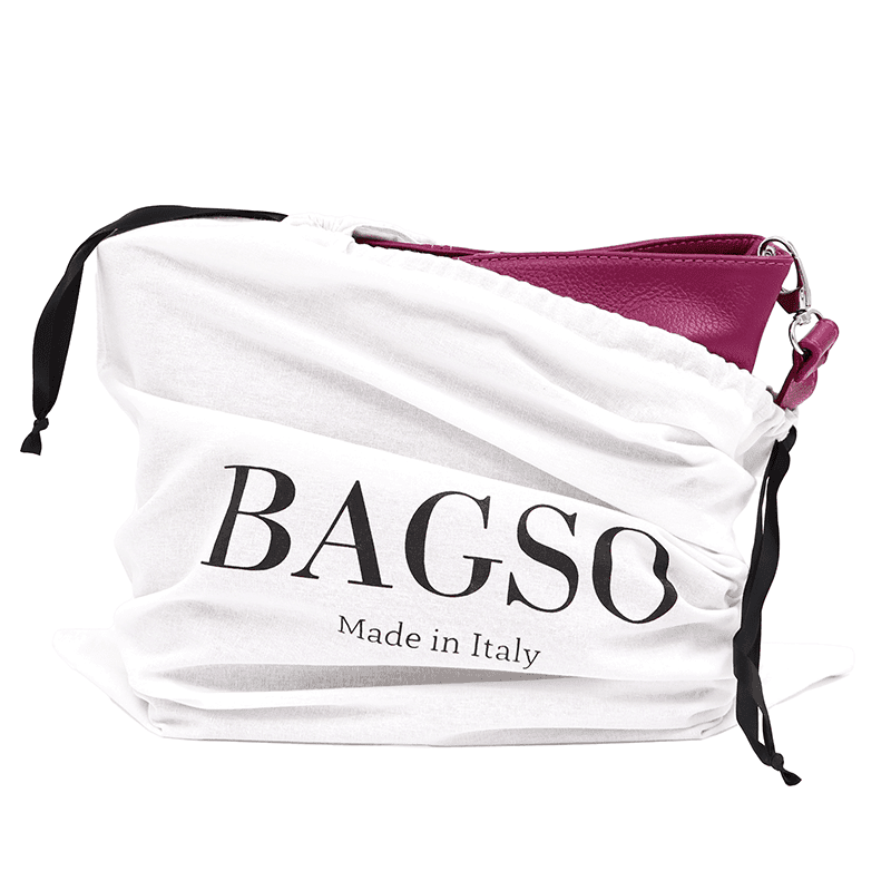 Geantă din piele naturală de umăr Kika - fucsie închis