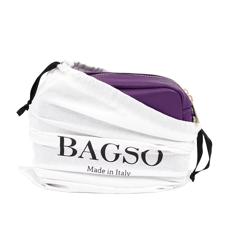 Geantă din piele naturală cu 2 mânere pentru damă Noma - mov