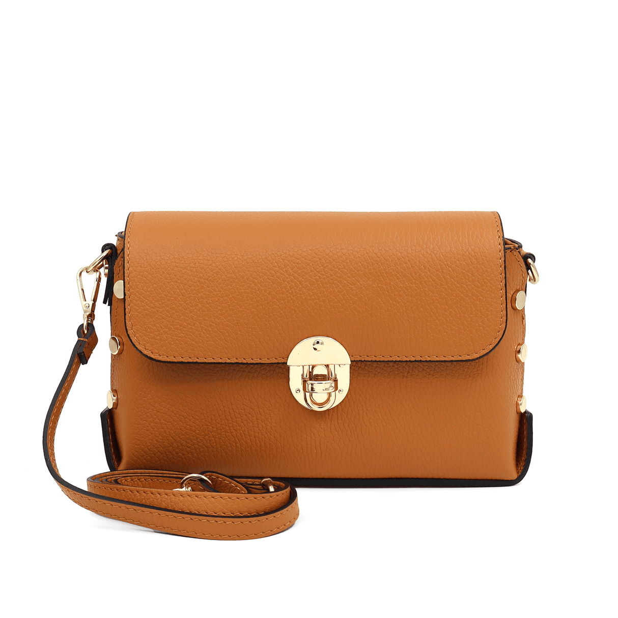 Geantă din piele naturală pentru damă Antoanella - maro cărămiziu