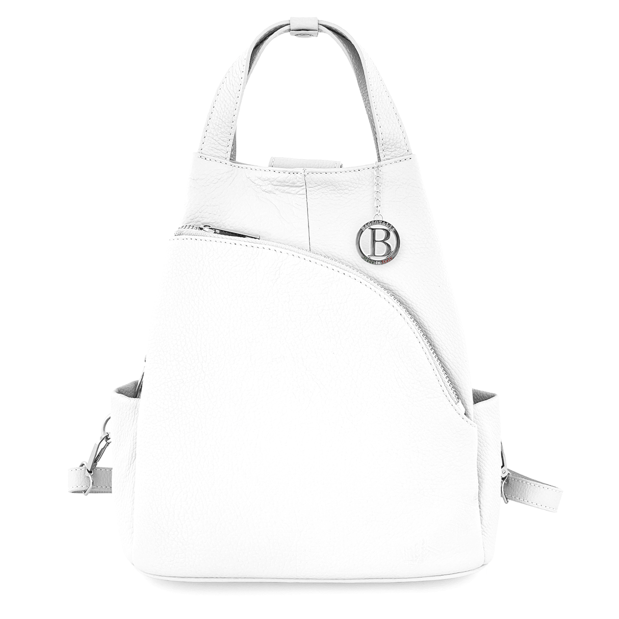 Rucsac din piele naturală Lara - alb