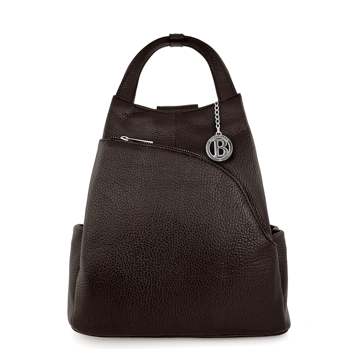 Rucsac din piele naturală Lara - maro închis