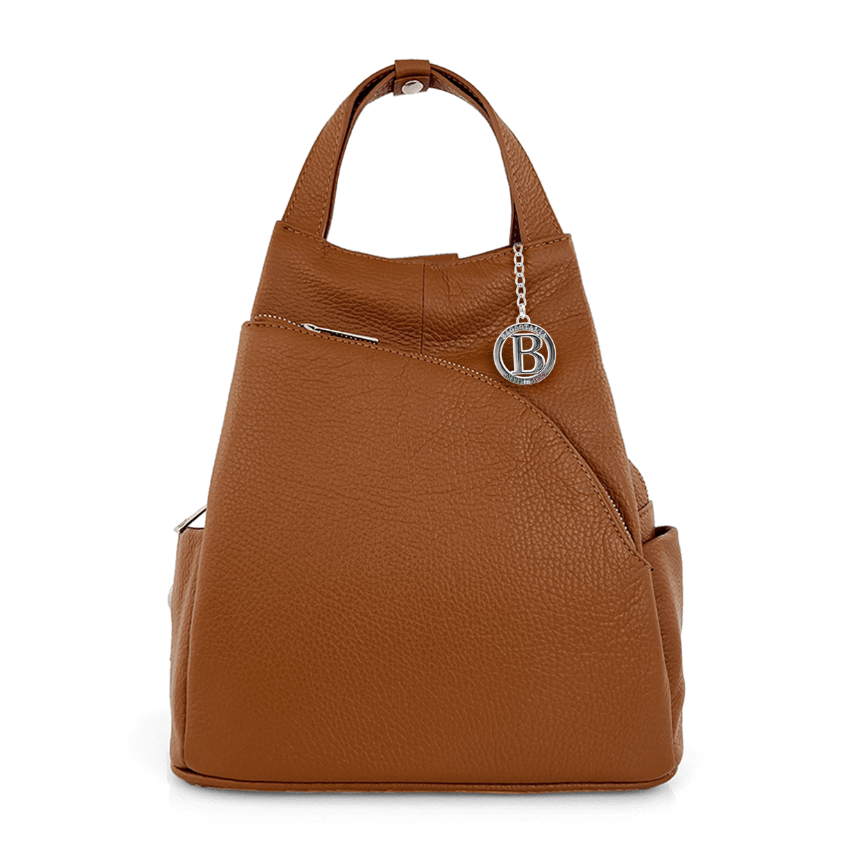 Rucsac din piele naturală Lara - maro cărămiziu