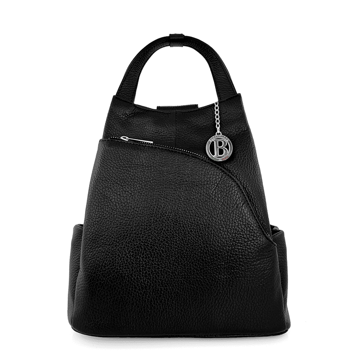 Rucsac din piele naturală Lara - negru