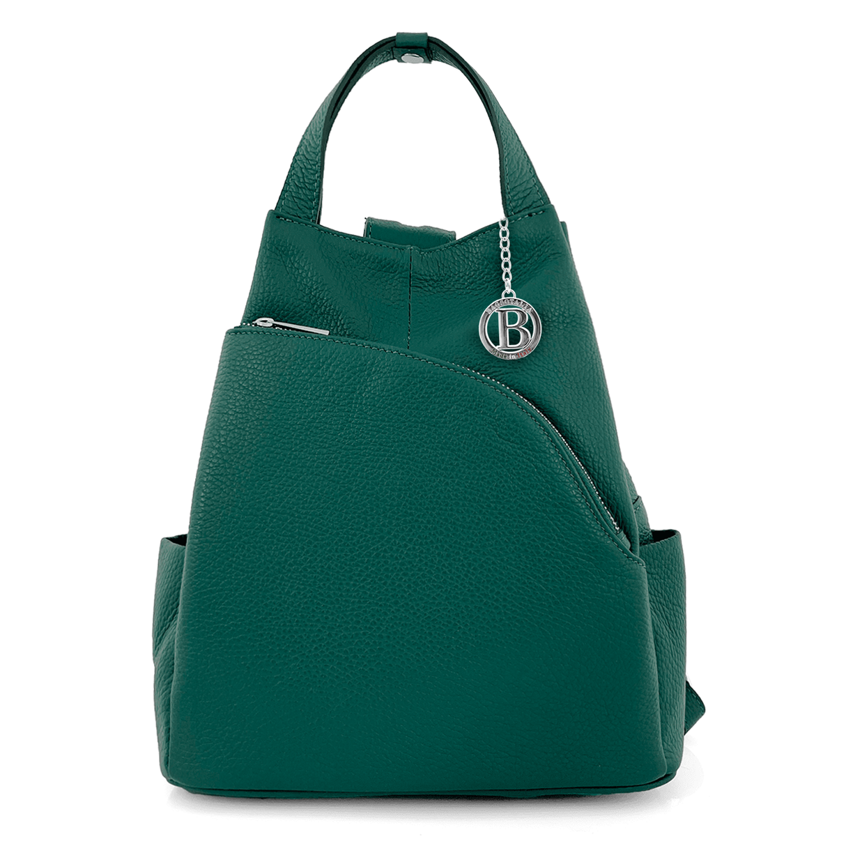 Rucsac din piele naturală Lara - verde