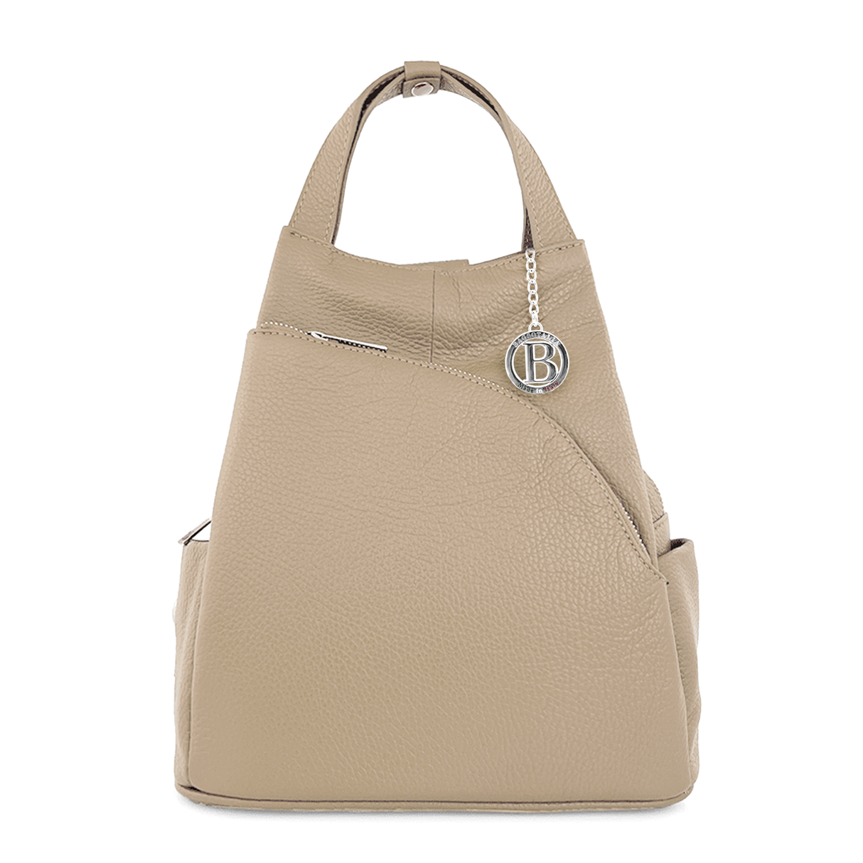 Rucsac din piele naturală Lara - maro deschis