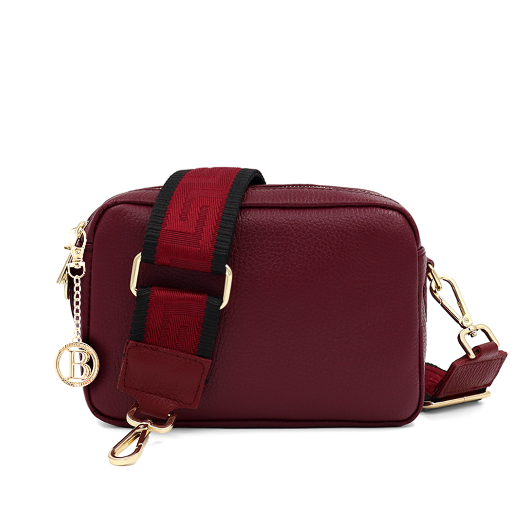 Geantă din piele naturală cu 2 mânere pentru damă Noma - bordo