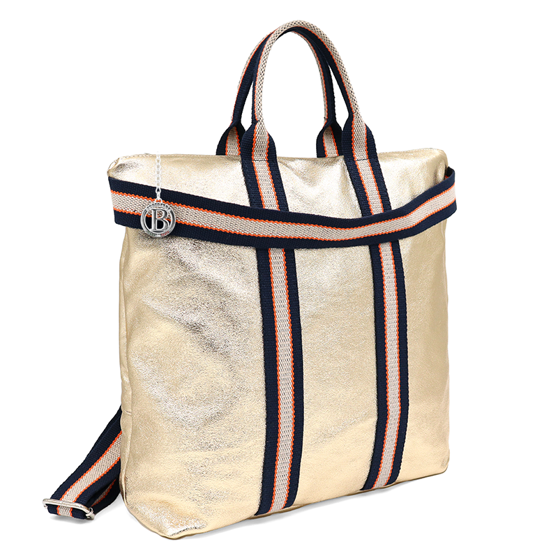 2 în 1 - Rucsac și geantă din piele naturală Fabiana - auriu