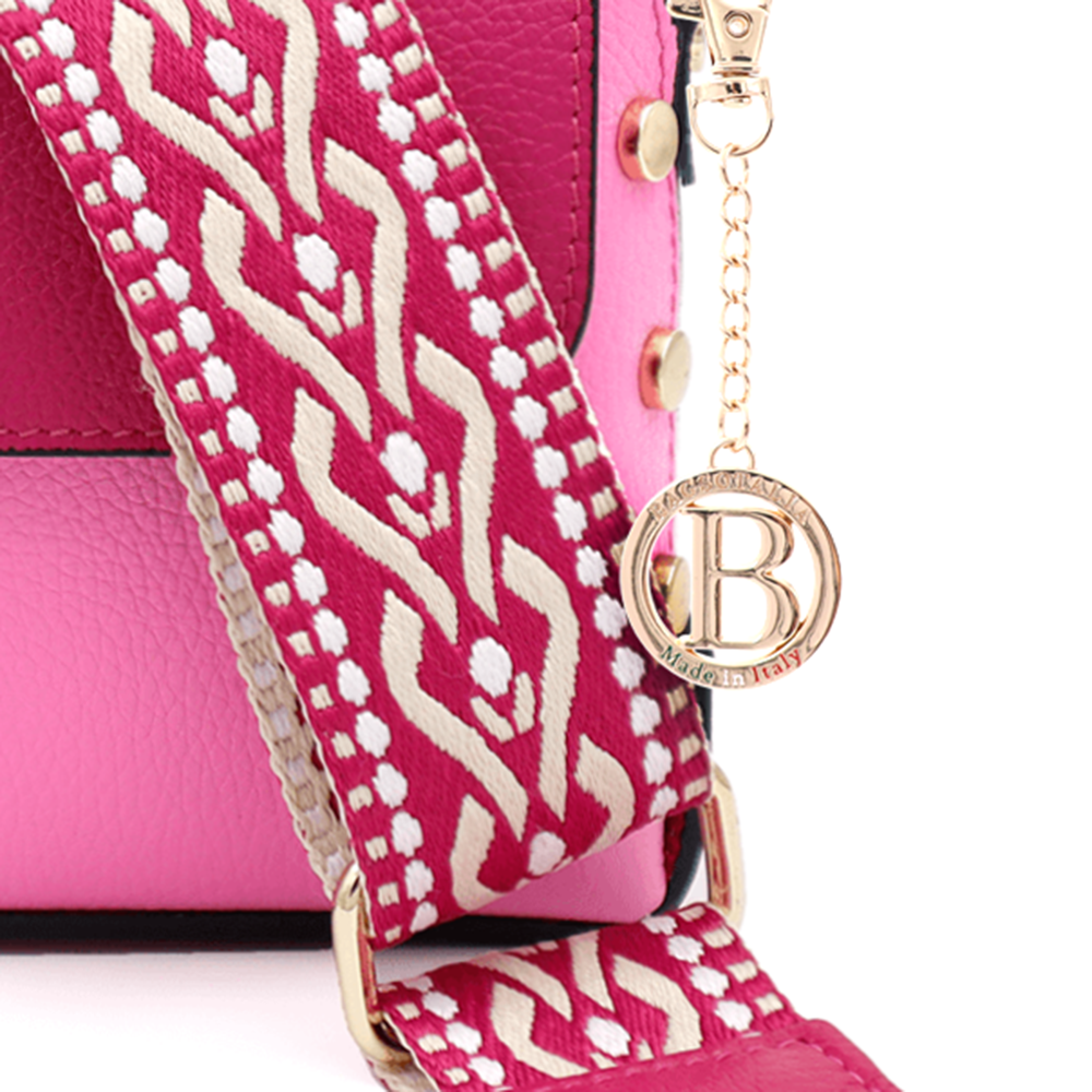 Geantă de damă din piele naturală Antoanella - roz/fucsia