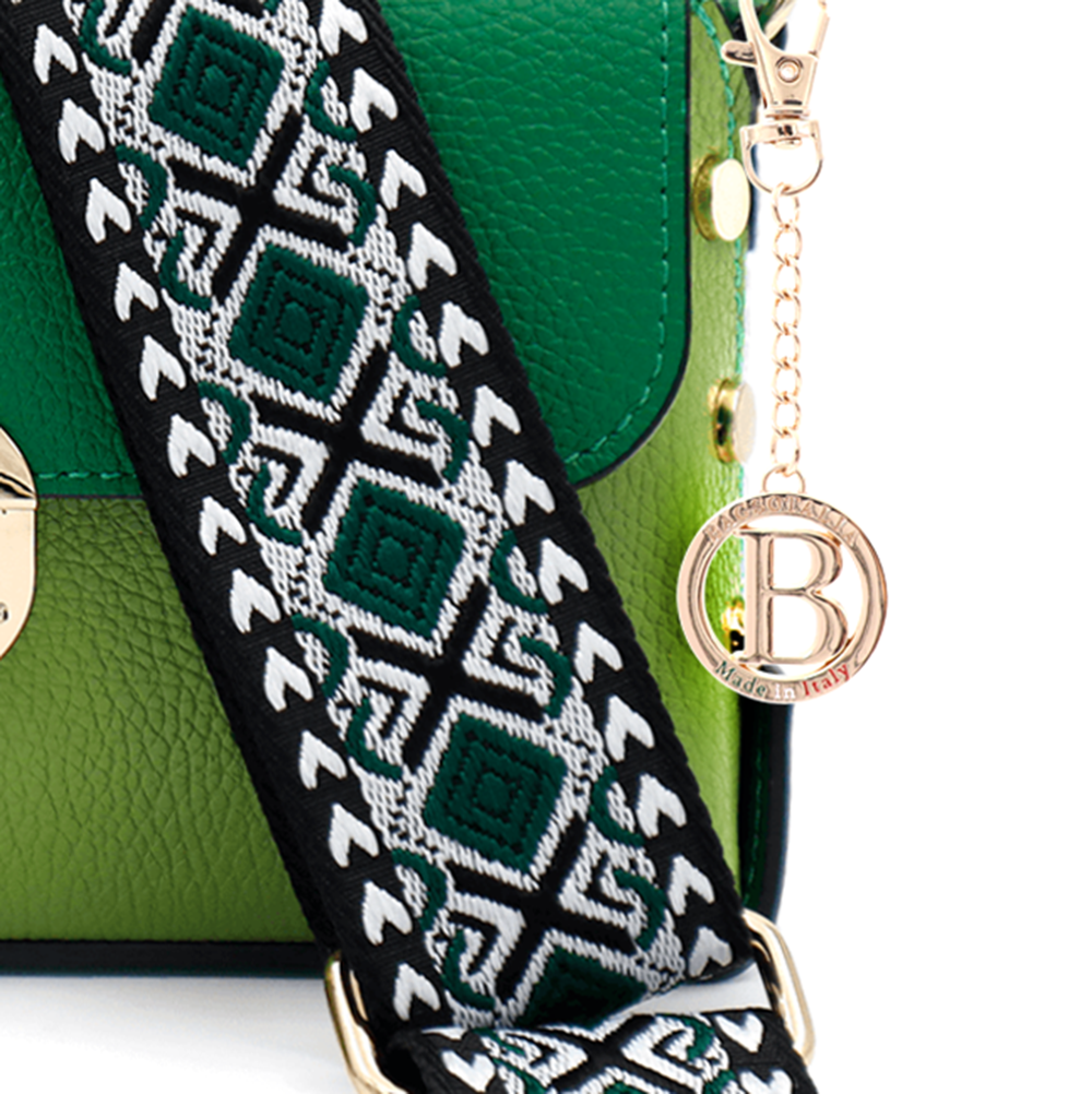 Geantă din piele naturală de umăr damă Antoanella - verde