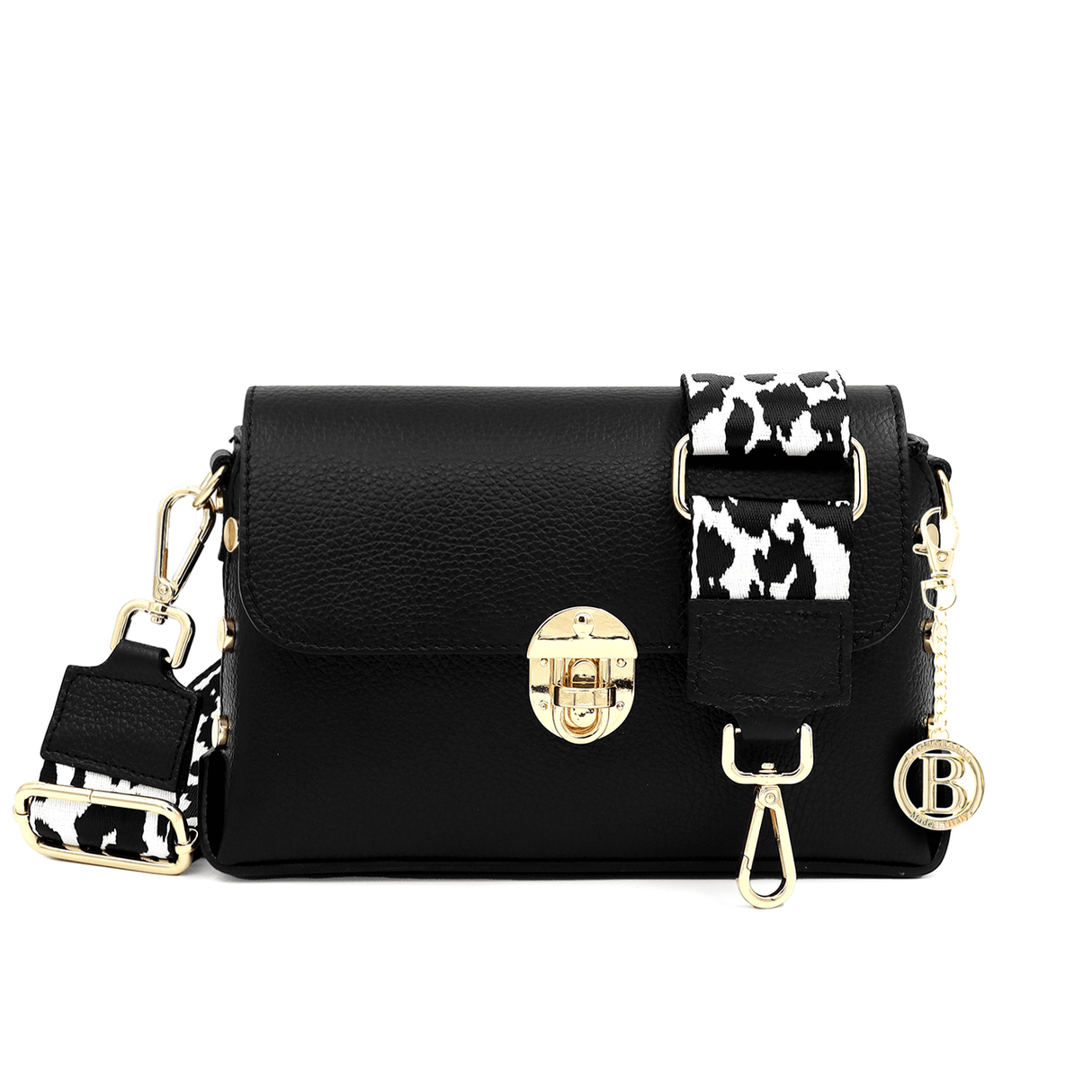 Geantă din piele naturală pentru damă Antoanella - negru