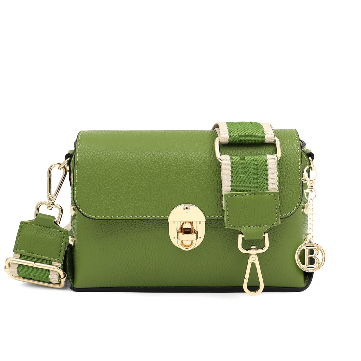 Geantă din piele naturală de umăr damă Antoanella - verde