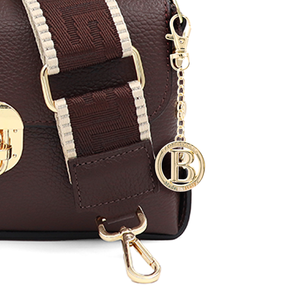 Geantă din piele naturală de umăr damă Antoanella - maro închis