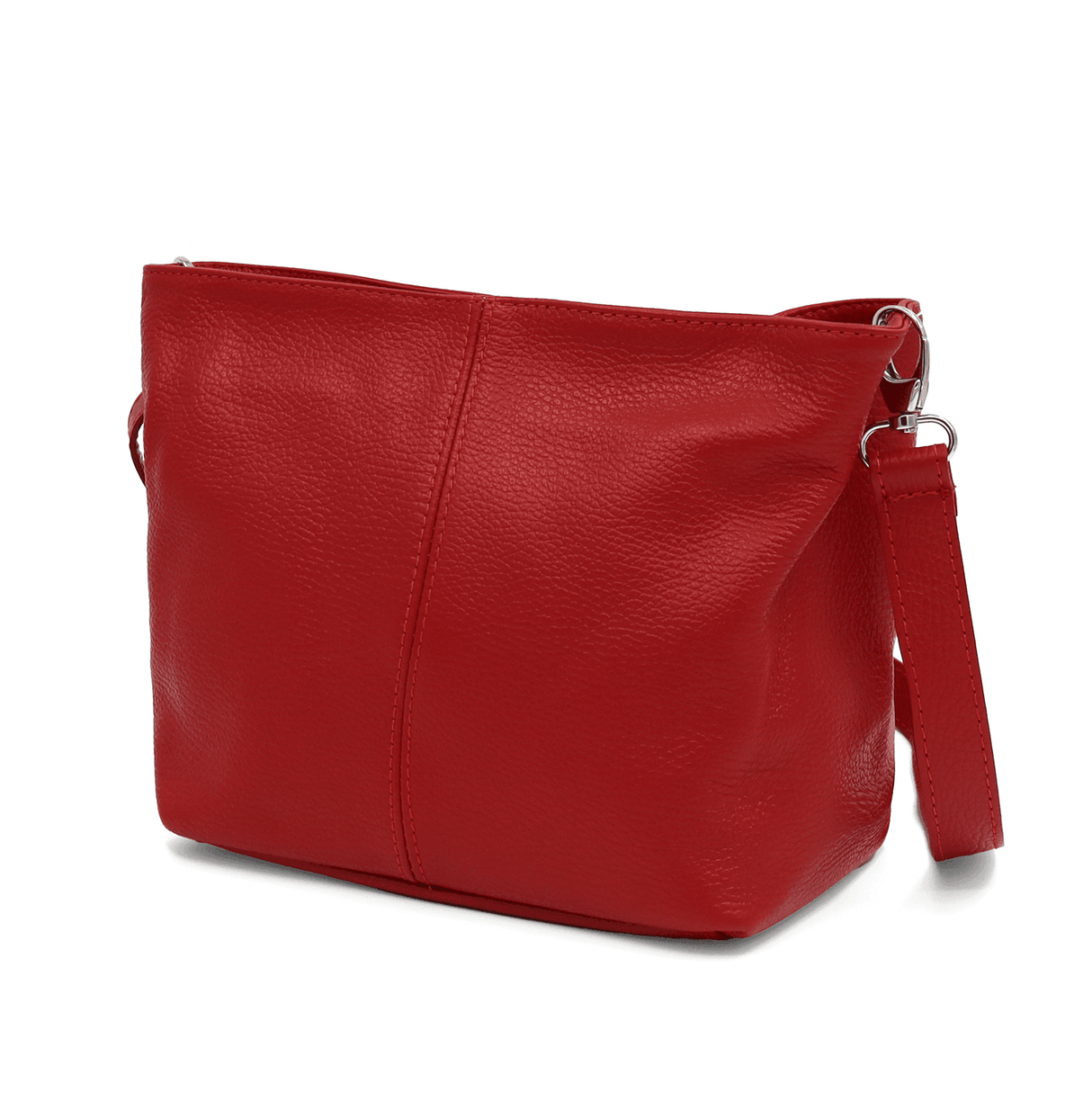 Geantă din piele naturală de umăr Kika - Roșu