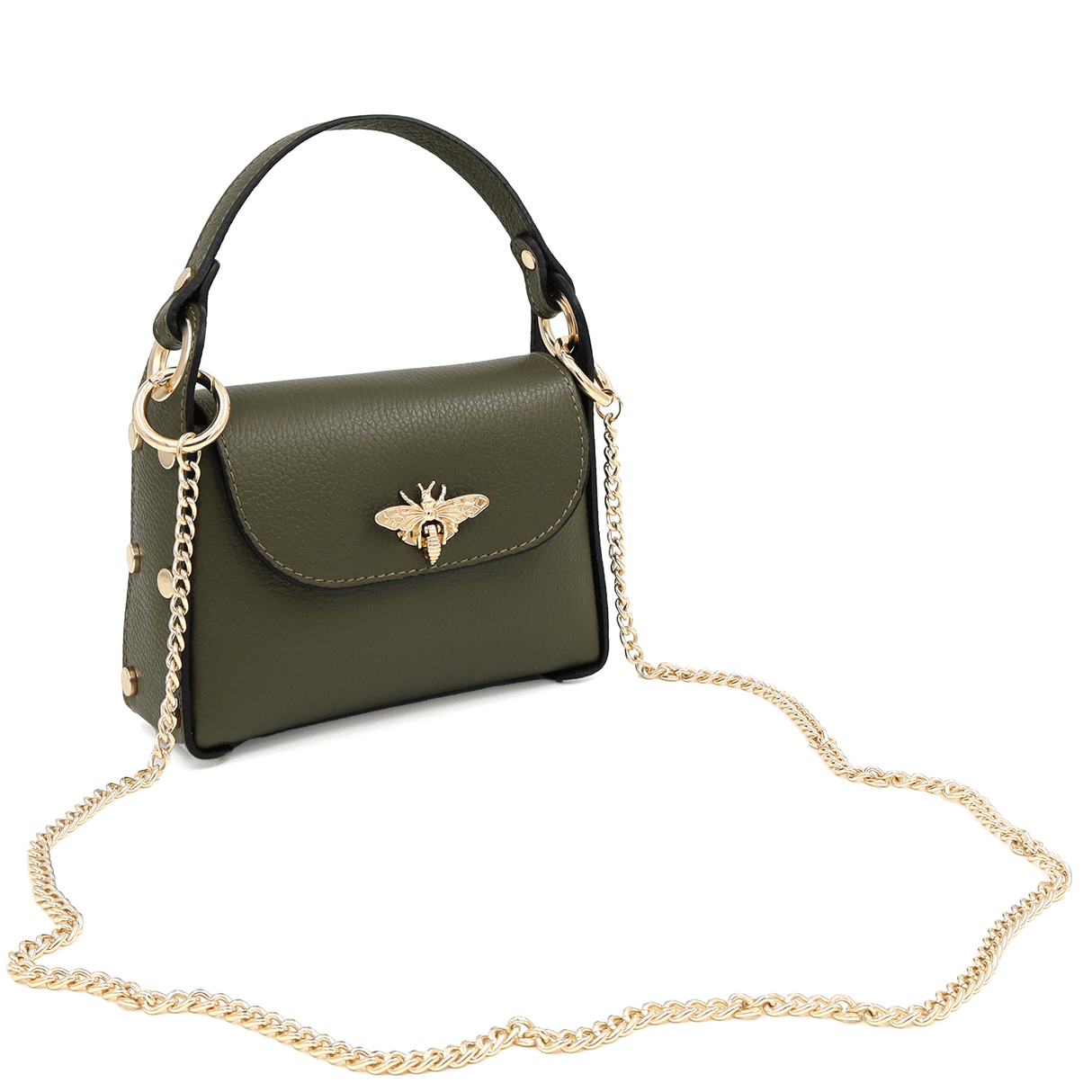 Geantă din piele naturală cu 2 mânere pentru damă Alena - bej/maro cărămiziu