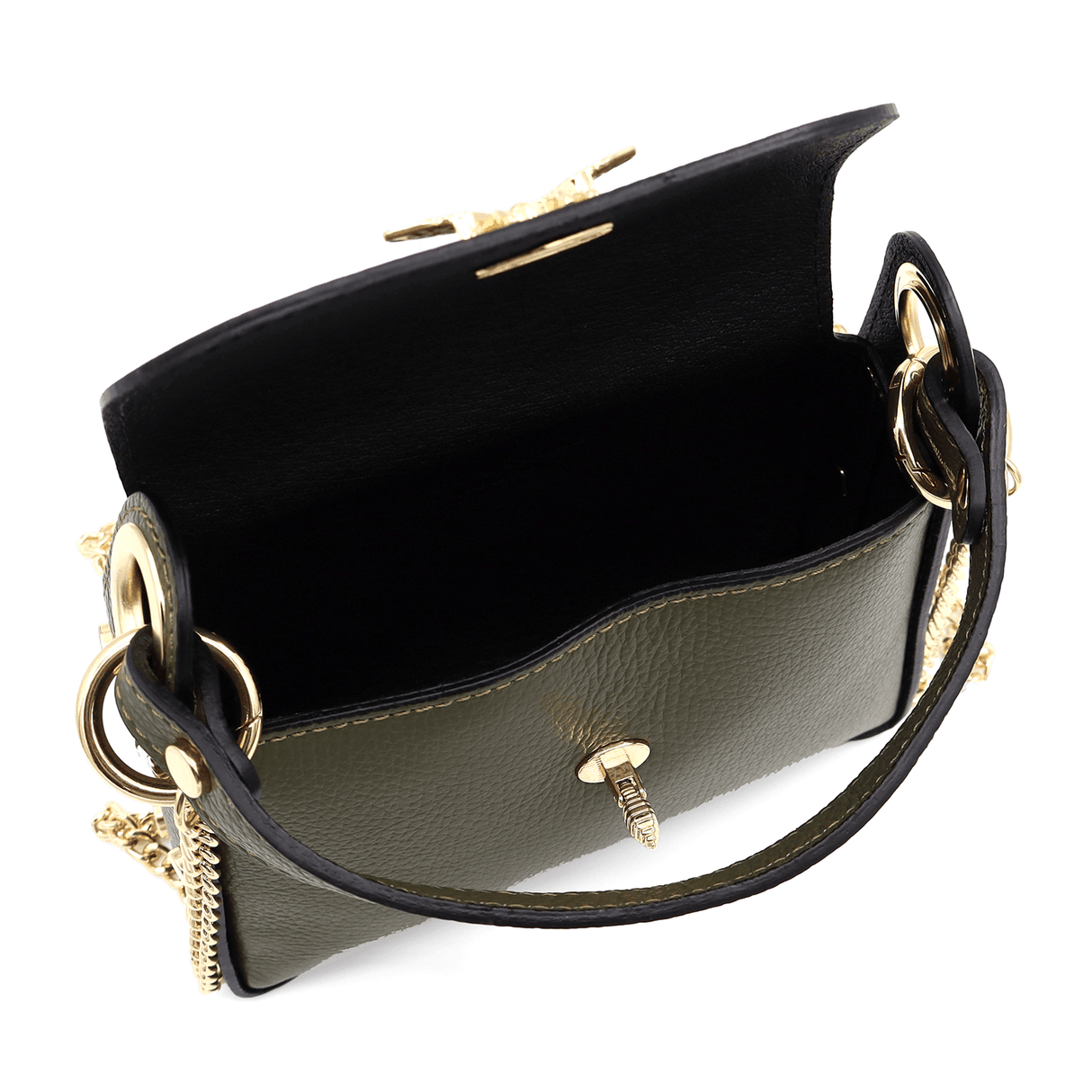 Geantă din piele naturală cu 2 mânere pentru damă Alena - bej/maro cărămiziu