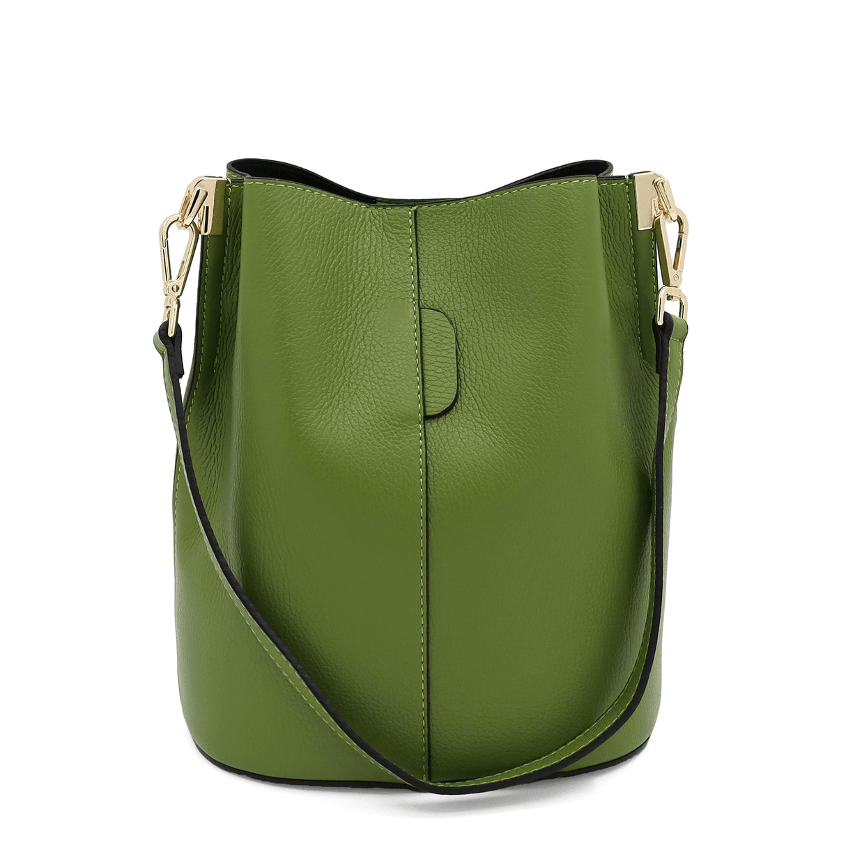 Geantă de damă din piele naturală cu 2 mânere Alba - verde