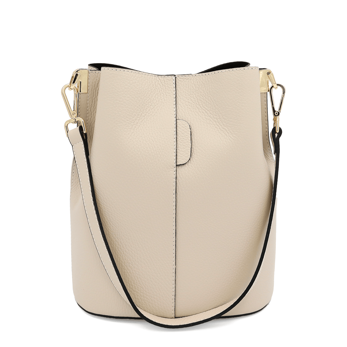 Geantă de damă din piele naturală cu 2 mânere Alba - bej