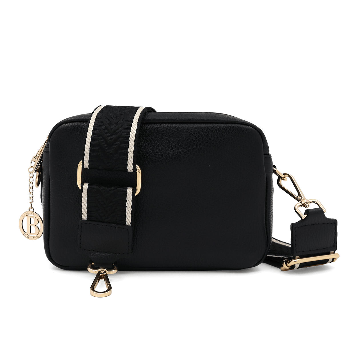 Geantă din piele naturală cu 2 mânere pentru damă Noma - negru