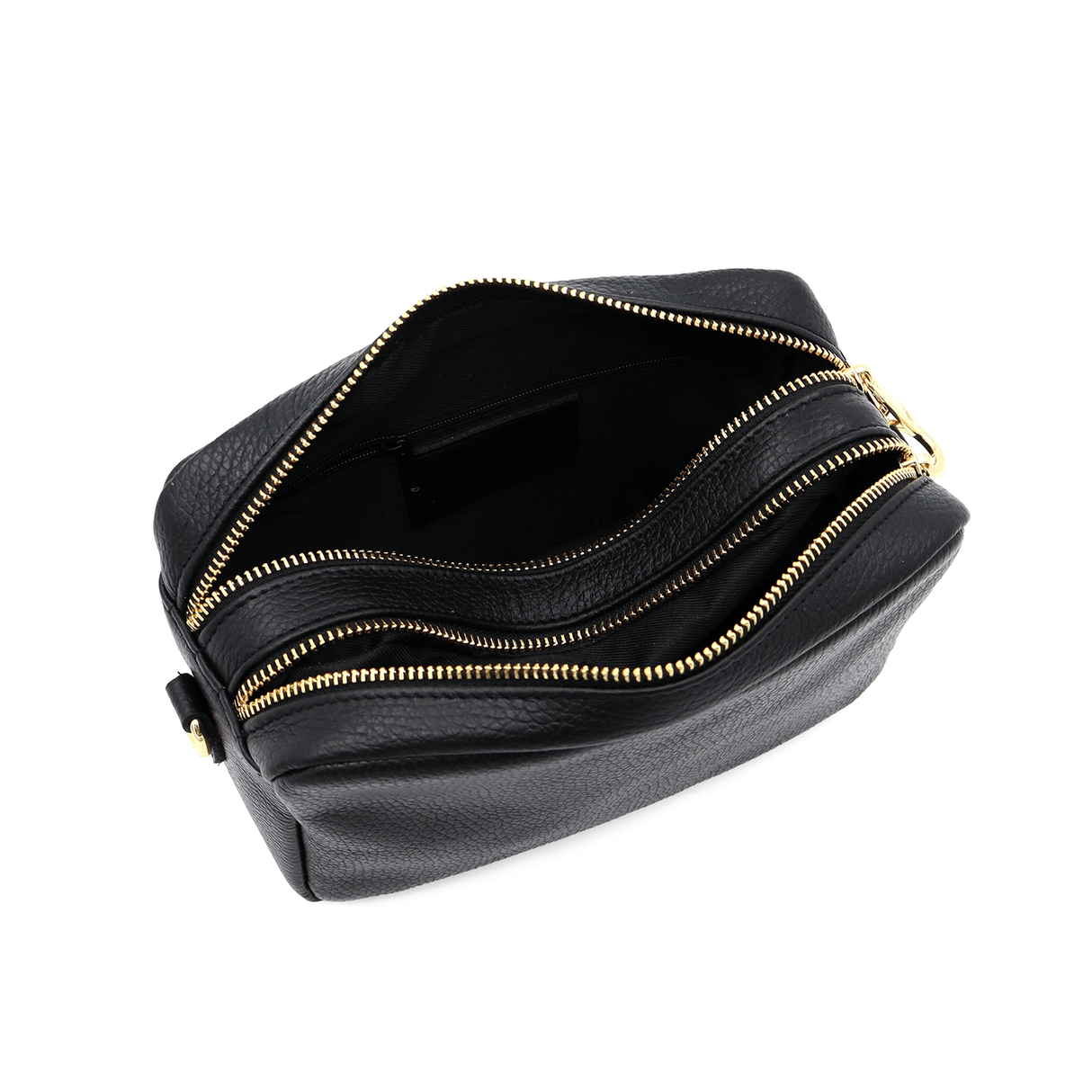 Geantă din piele naturală cu 2 mânere pentru damă Noma - negru