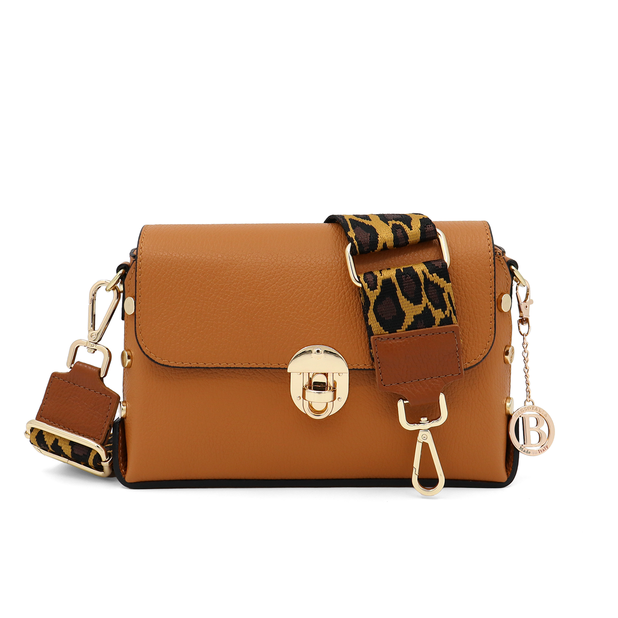 Geantă din piele naturală pentru damă Antoanella - maro cărămiziu