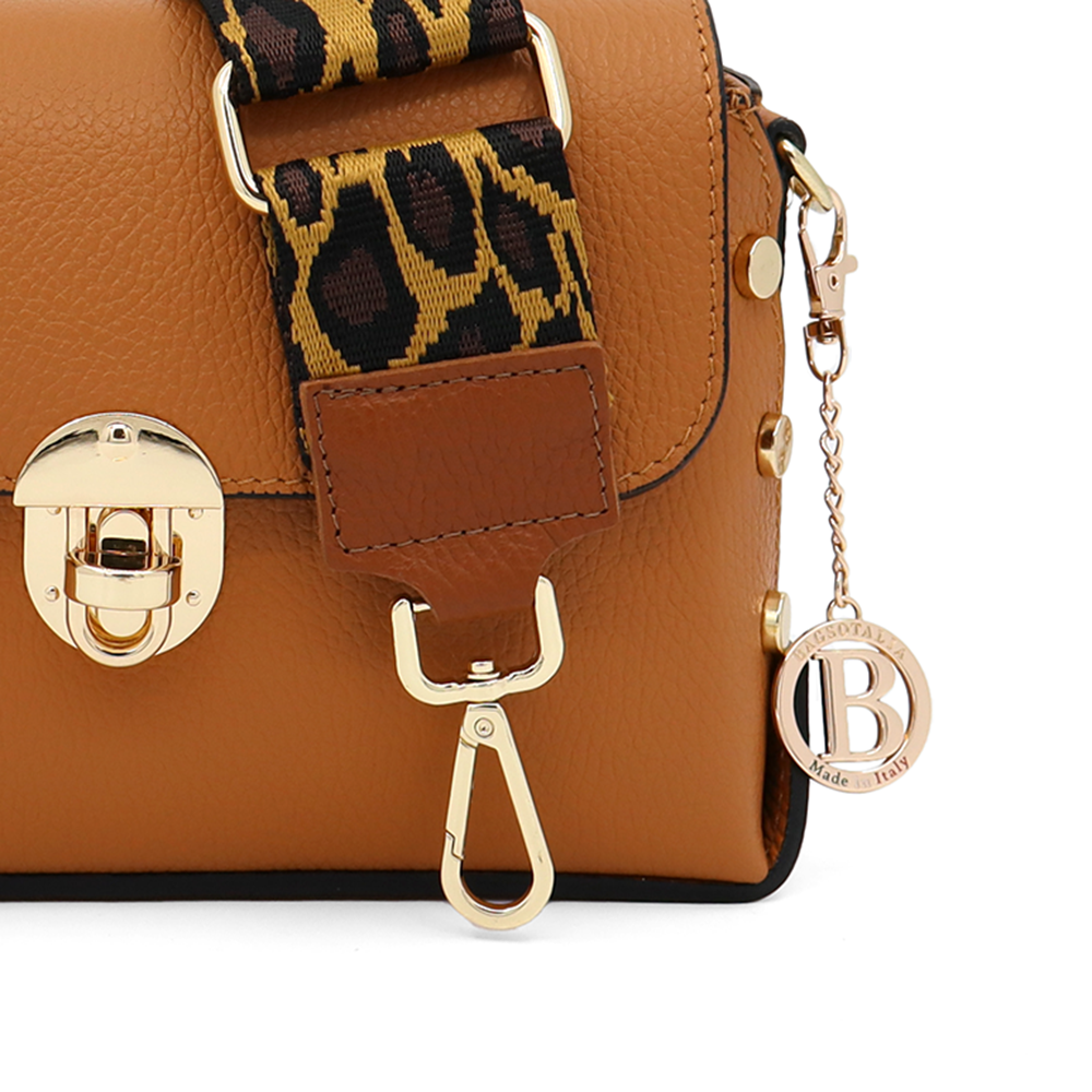 Geantă din piele naturală pentru damă Antoanella - maro cărămiziu