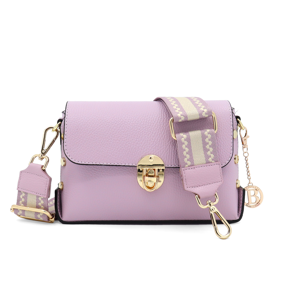 Geantă din piele naturală pentru damă Antoanella - lavandă