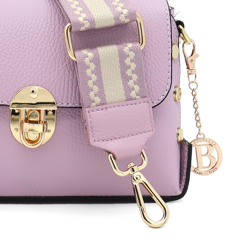 Geantă din piele naturală pentru damă Antoanella - lavandă