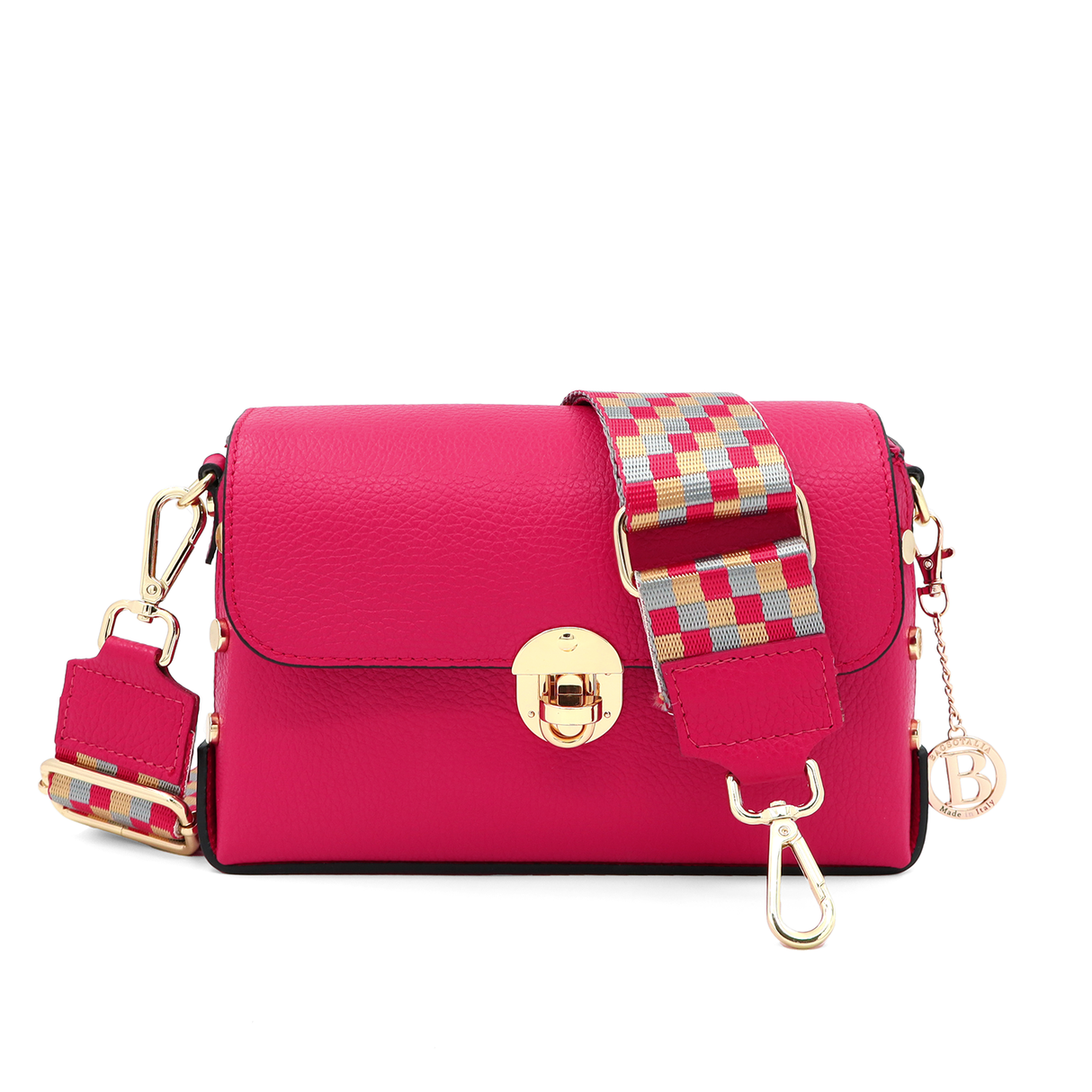 Geantă din piele naturală pentru damă Antoanella - fucsie