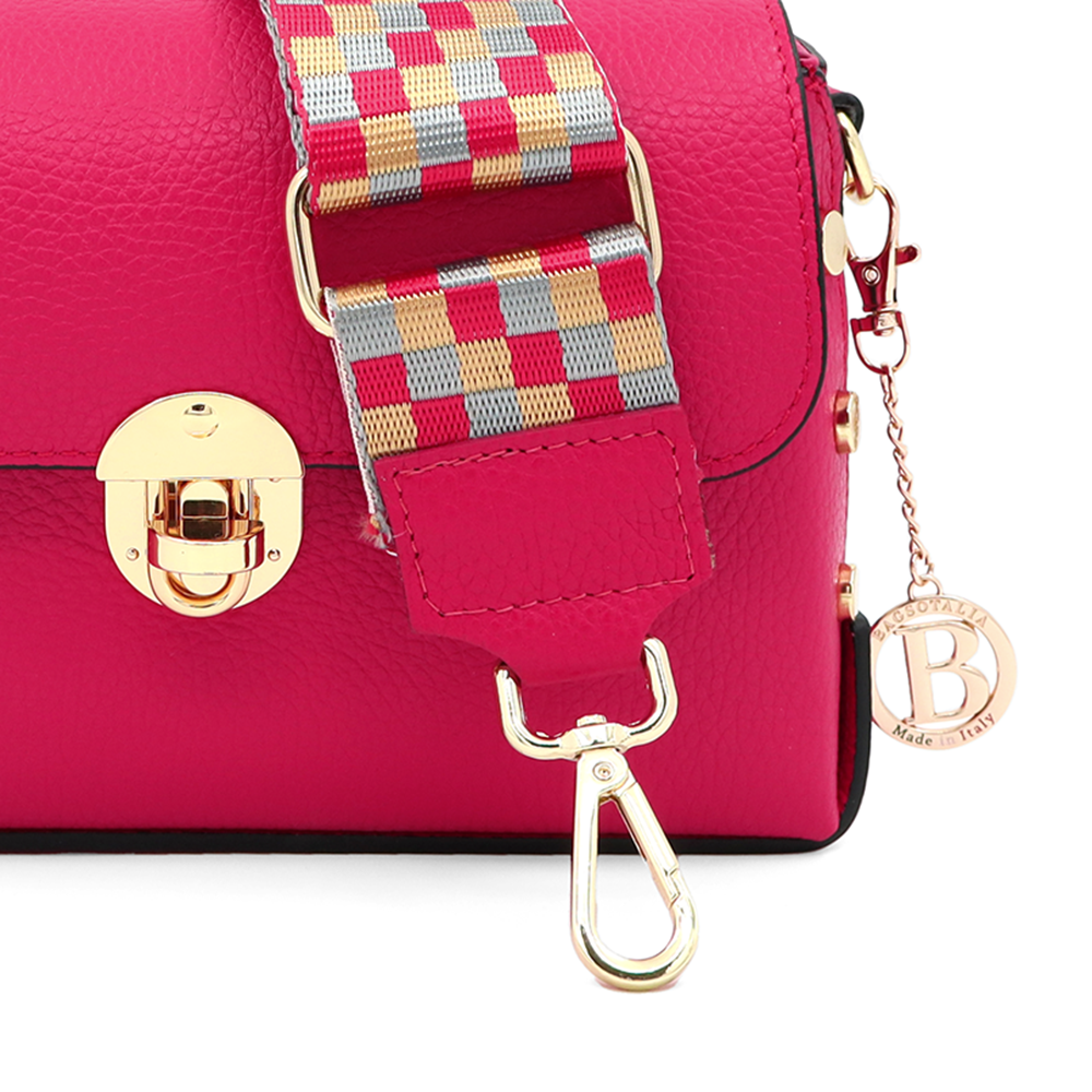 Geantă din piele naturală pentru damă Antoanella - fucsie