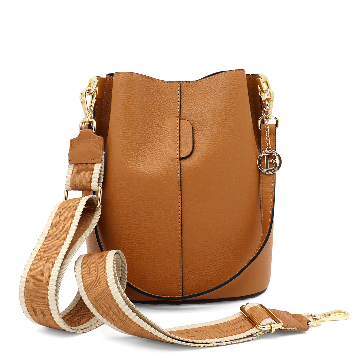 Geantă de damă din piele naturală cu 2 mânere Alba- maro cărămiziu