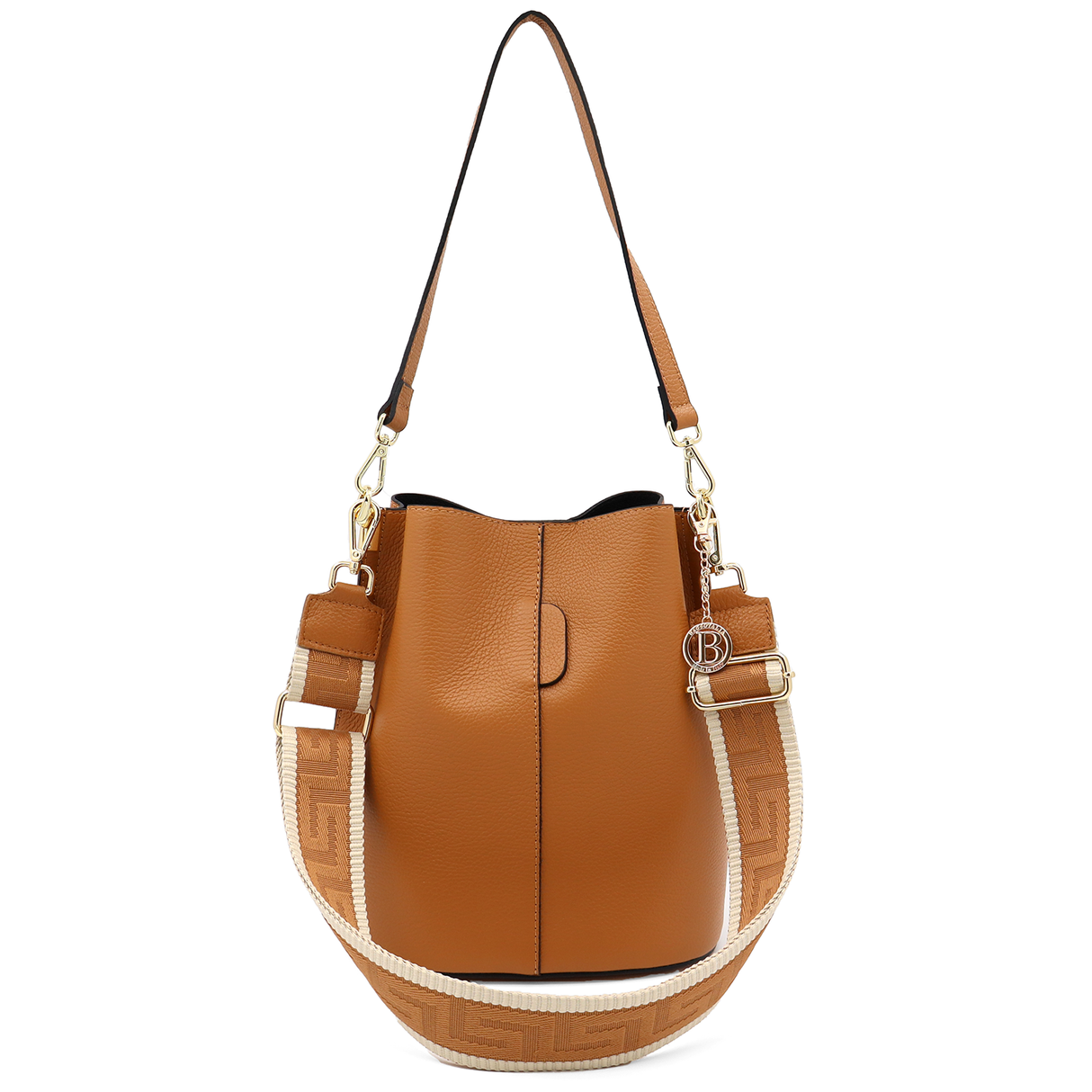 Geantă de damă din piele naturală cu 2 mânere Alba- maro cărămiziu