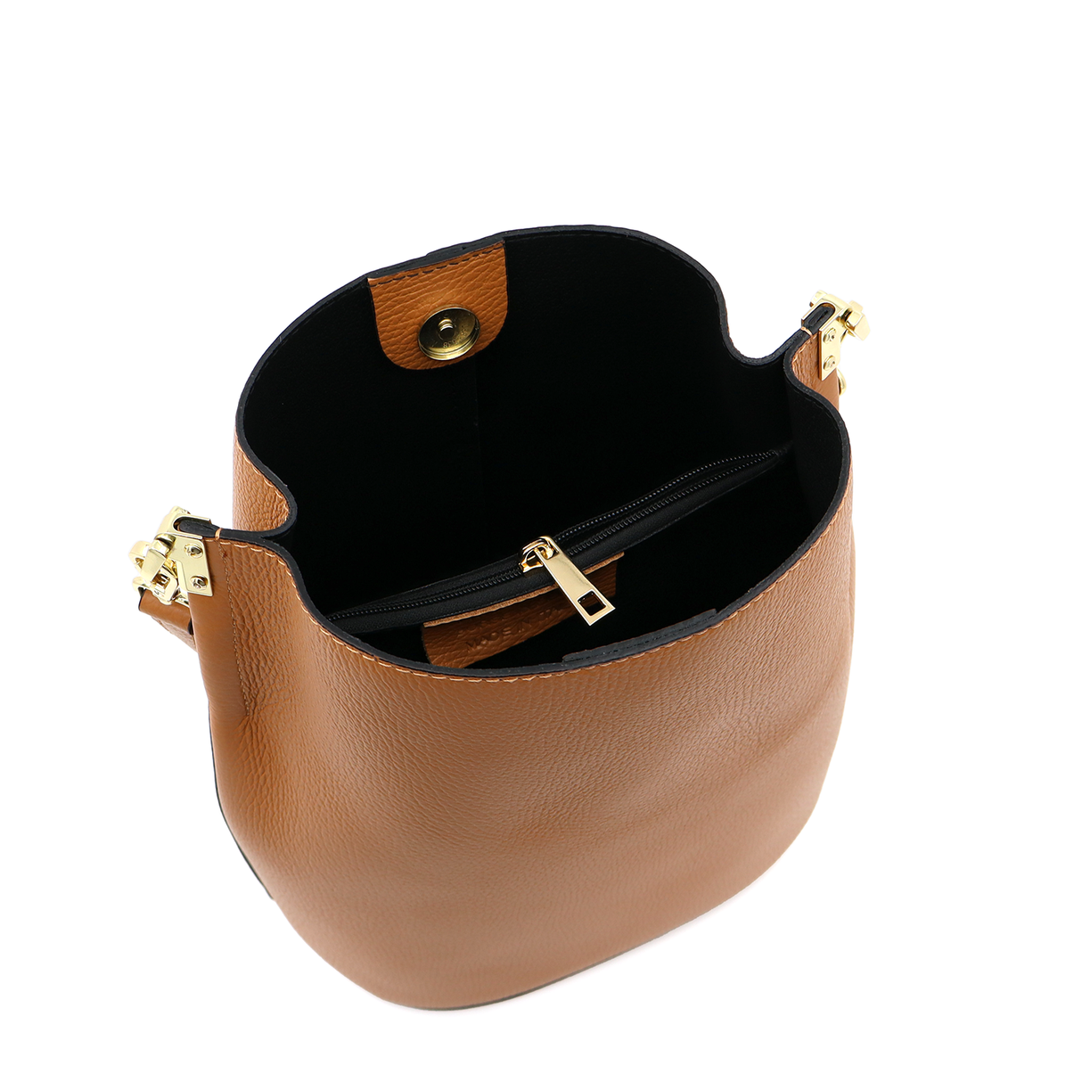 Geantă de damă din piele naturală cu 2 mânere Alba- maro cărămiziu