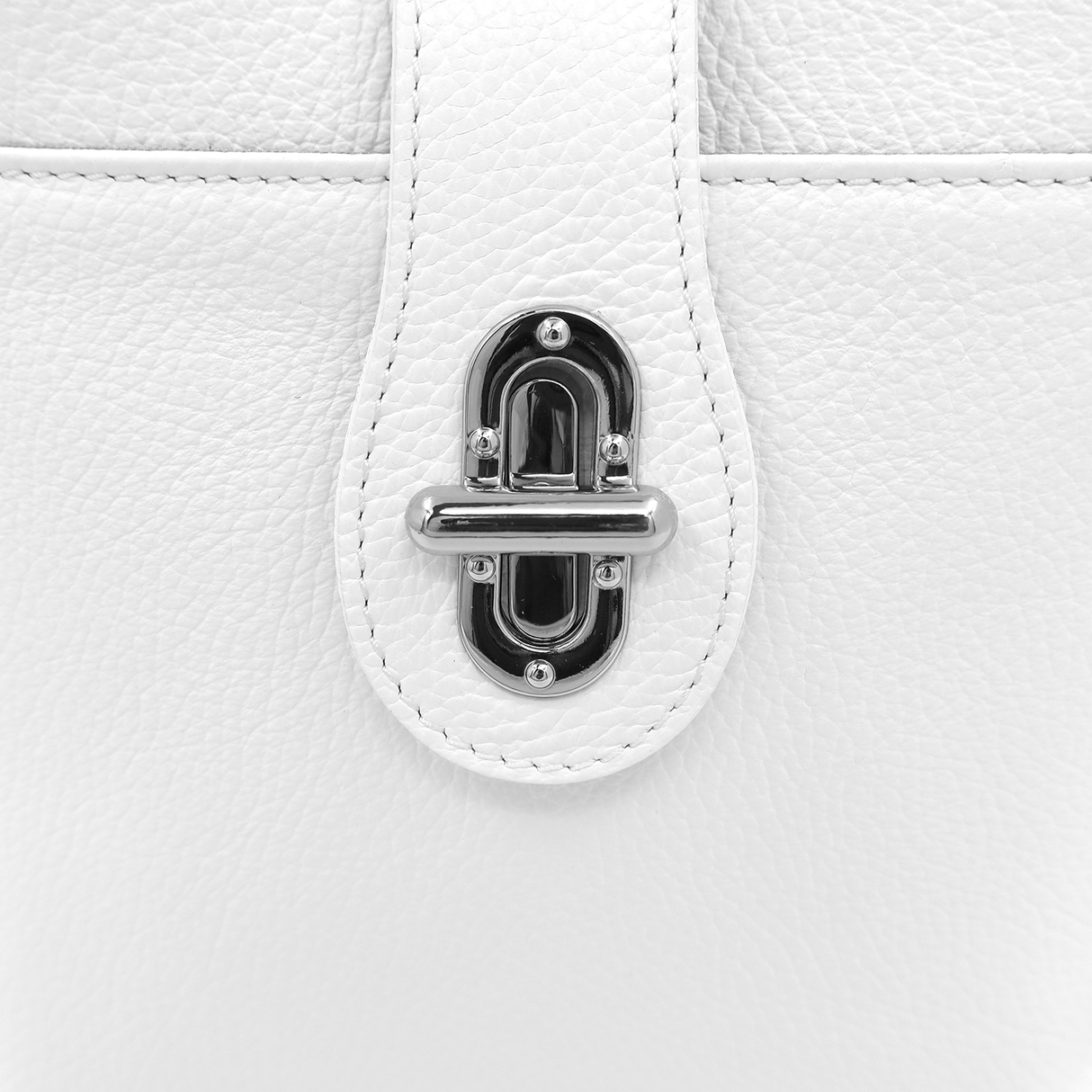 Geantă peste umăr din piele naturală Andria - alb