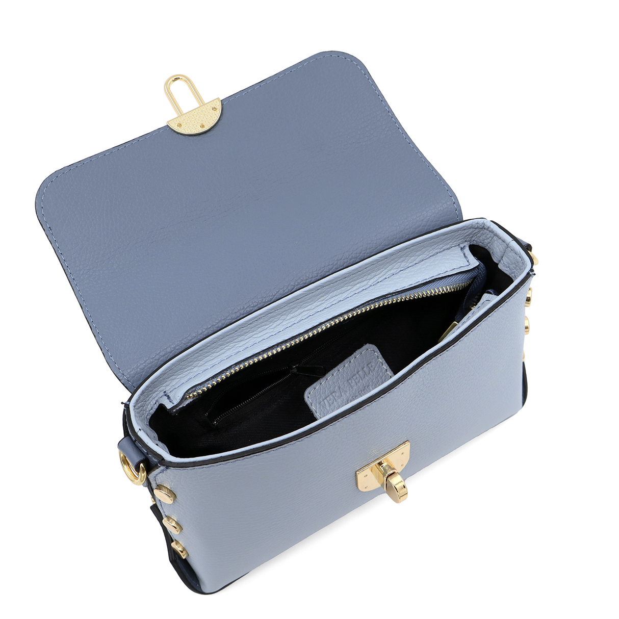 Geantă de damă din piele naturală Antoanella - albastru