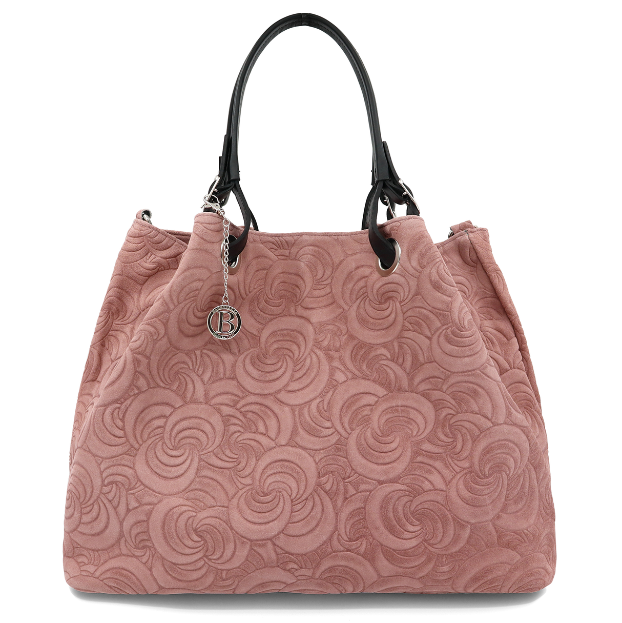 Geantă mare de damă din piele naturală Rosie - roz