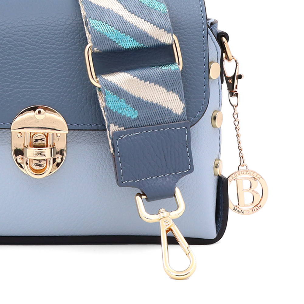 Geantă de damă din piele naturală Antoanella - albastru